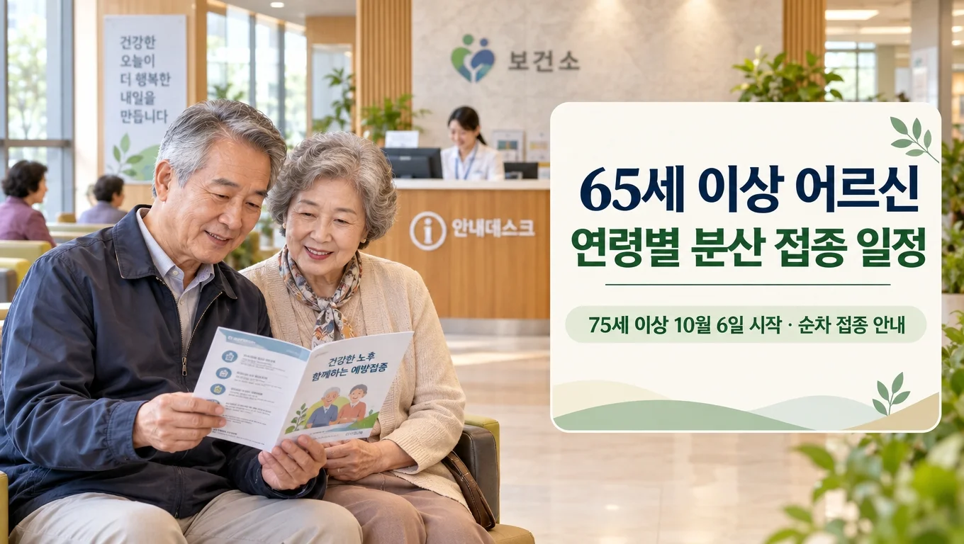 65세 이상 어르신 연령별 인플루엔자 접종 시작일 안내